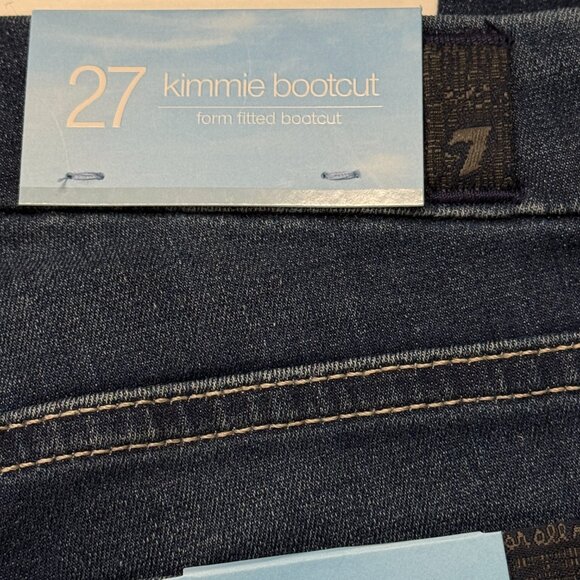7 For All Mankind B(Air) Kimmie Form Fitted Bootcut Blue Jeans Womens 27 NWT - Picture 4 of 15